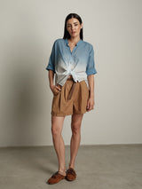 Camicia voile sfumato - Azzurro