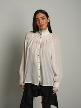 Camicia vittoriana orlo pizzo - Burro