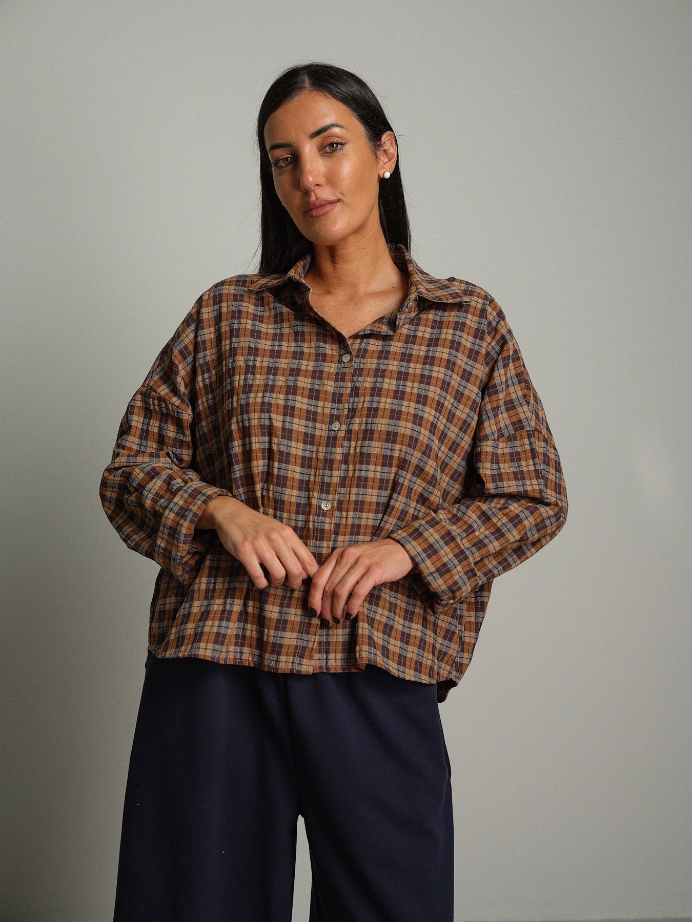 Camicia quadro Tabacco Haveone CNO-R092;Camicia quadro Tabacco Haveone CNO-R092 — foto 2;Camicia quadro Tabacco Haveone CNO-R092 — foto 3;Camicia quadro Tabacco Haveone CNO-R092 — foto 4