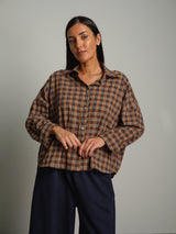 Camicia quadro - Tabacco