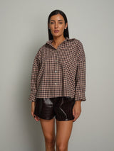 Camicia quadro piccolo - Bordeaux