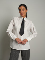 Camicia con cravatta Bianco-ottico Haveone CNO-R103;Camicia con cravatta Bianco-ottico Haveone CNO-R103 — foto 2;Camicia con cravatta Bianco-ottico Haveone CNO-R103 — foto 3;Camicia con cravatta Bianco-ottico Haveone CNO-R103 — foto 4