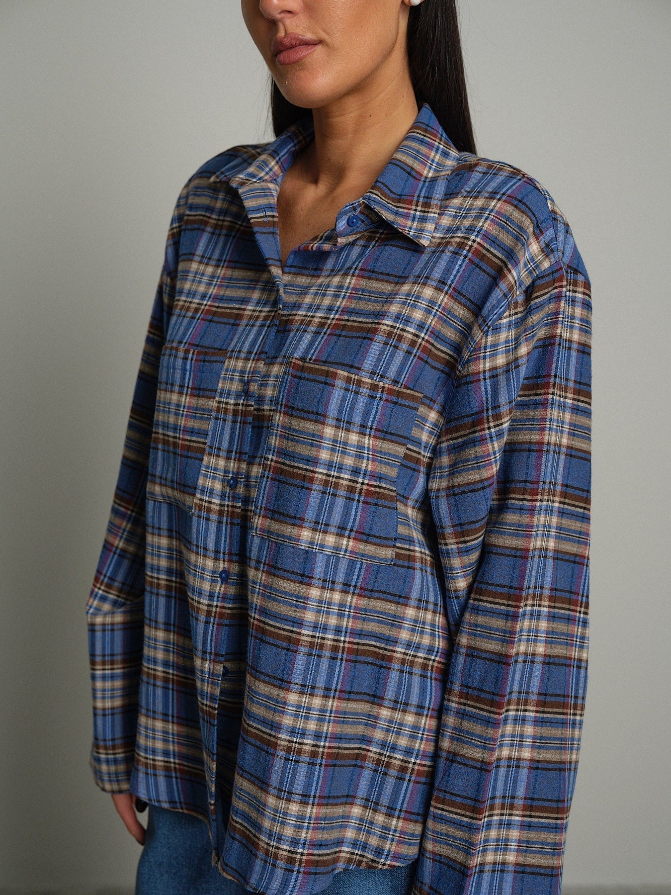 Camicia tasche check Azzurro Haveone CSB-R090;Camicia tasche check Azzurro Haveone CSB-R090 — foto 2;Camicia tasche check Azzurro Haveone CSB-R090 — foto 3