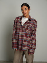 Camicia tasche check - Bordeaux