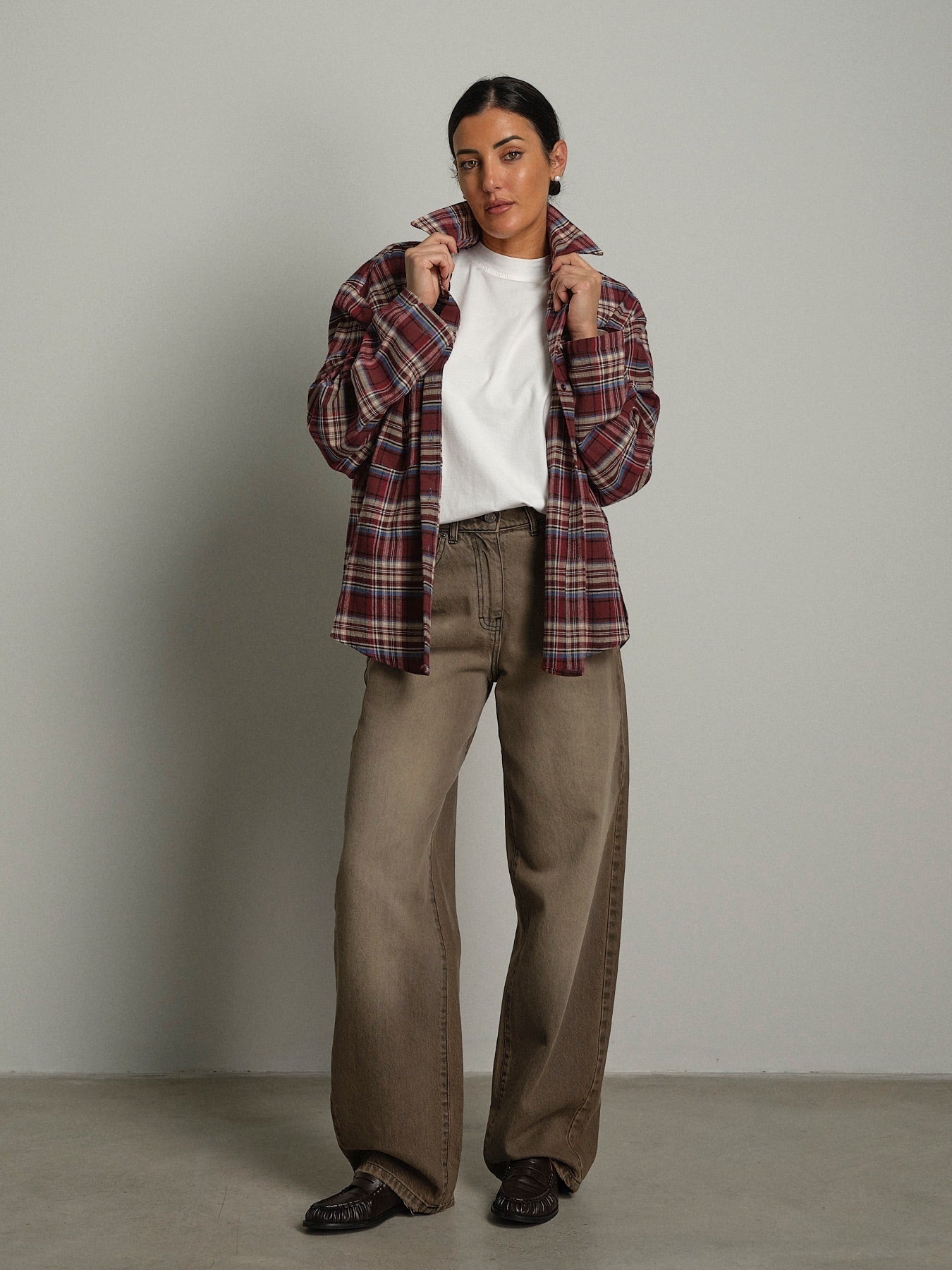 Camicia tasche check Bordeaux Haveone CSB-R090;Camicia tasche check Bordeaux Haveone CSB-R090 — foto 2;Camicia tasche check Bordeaux Haveone CSB-R090 — foto 3