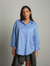 Camicia taschino over - azzurra