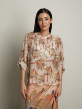 Camicia palme abbinata pappagallo arancio - Arancio