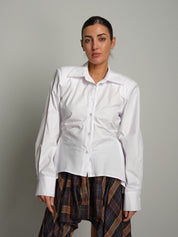 Camicia slim arricciata Bianco-ottico Haveone CVS-R129;Camicia slim arricciata Bianco-ottico Haveone CVS-R129 — foto 2;Camicia slim arricciata Bianco-ottico Haveone CVS-R129 — foto 3;Camicia slim arricciata Bianco-ottico Haveone CVS-R129 — foto 4;Camicia slim arricciata Bianco-ottico Haveone CVS-R129 — foto 5