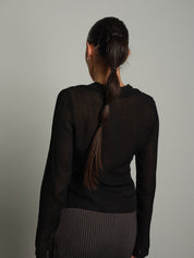 Camicia Rouches scollo V Nero Haveone CVS-R130;Camicia Rouches scollo V Nero Haveone CVS-R130 — foto 2;Camicia Rouches scollo V Nero Haveone CVS-R130 — foto 3;Camicia Rouches scollo V Nero Haveone CVS-R130 — foto 4