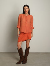 Camicia mussola Elena - Arancio