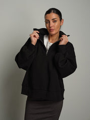 Felpa collo vulcano mezza zip Nero Haveone FMA-R053;Felpa collo vulcano mezza zip Nero Haveone FMA-R053 — foto 2;Felpa collo vulcano mezza zip Nero Haveone FMA-R053 — foto 3;Felpa collo vulcano mezza zip Nero Haveone FMA-R053 — foto 4
