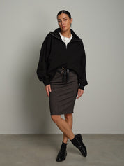 Felpa collo vulcano mezza zip Nero Haveone FMA-R053;Felpa collo vulcano mezza zip Nero Haveone FMA-R053 — foto 2;Felpa collo vulcano mezza zip Nero Haveone FMA-R053 — foto 3;Felpa collo vulcano mezza zip Nero Haveone FMA-R053 — foto 4