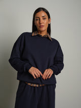 Felpa ines garzata - Blu