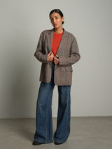 Giacca over check - Arancio