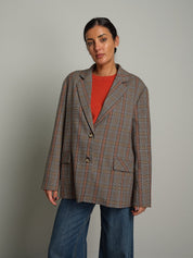 Giacca over check Arancio Haveone GIA-R086;Giacca over check Arancio Haveone GIA-R086 — foto 2;Giacca over check Arancio Haveone GIA-R086 — foto 3;Giacca over check Arancio Haveone GIA-R086 — foto 4;Giacca over check Arancio Haveone GIA-R086 — foto 5