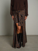 gonna lunga maniche camicia - moro