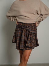 Gonna maniche camicia - moro