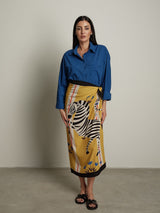 Gonna zebra nera lunga - Nero