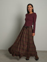 Gonna lunga tartan - moro