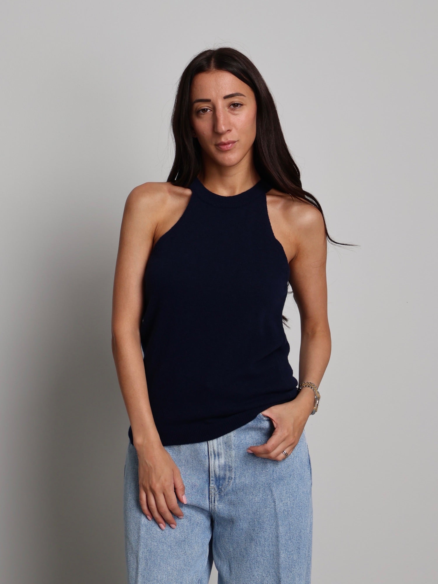 Set top + pullover Blu-notte Haveone HNC-R014;Set top + pullover Blu-notte Haveone HNC-R014 — foto 2;Set top + pullover Blu-notte Haveone HNC-R014 — foto 3;Set top + pullover Blu-notte Haveone HNC-R014 — foto 4