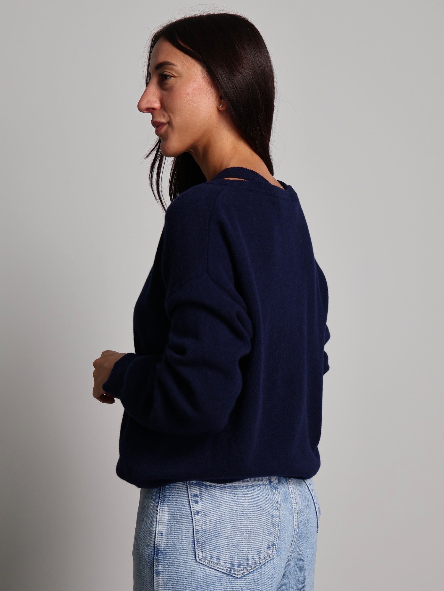 Set top + pullover Blu-notte Haveone HNC-R014;Set top + pullover Blu-notte Haveone HNC-R014 — foto 2;Set top + pullover Blu-notte Haveone HNC-R014 — foto 3;Set top + pullover Blu-notte Haveone HNC-R014 — foto 4