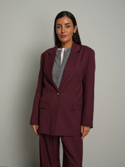 Giacca lore Bordeaux Haveone JIA-R075;Giacca lore Bordeaux Haveone JIA-R075 — foto 2;Giacca lore Bordeaux Haveone JIA-R075 — foto 3;Giacca lore Bordeaux Haveone JIA-R075 — foto 4;Giacca lore Bordeaux Haveone JIA-R075 — foto 5