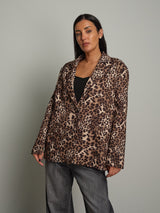 Giacca leopardata - Beige