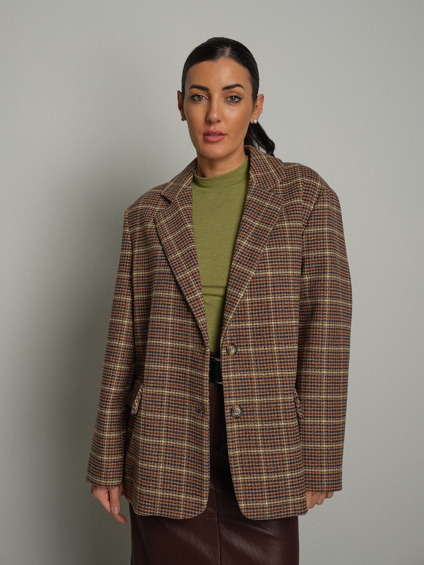 Giacca over multicolor pied de poule Tabacco Haveone JIA-R094;Giacca over multicolor pied de poule Tabacco Haveone JIA-R094 — foto 2;Giacca over multicolor pied de poule Tabacco Haveone JIA-R094 — foto 3;Giacca over multicolor pied de poule Tabacco Haveone JIA-R094 — foto 4;Giacca over multicolor pied de poule Tabacco Haveone JIA-R094 — foto 5;Giacca over multicolor pied de poule Tabacco Haveone JIA-R094 — foto 6
