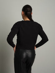 Cardigan ricamo pizzo Nero Haveone JPH-R108;Cardigan ricamo pizzo Nero Haveone JPH-R108 — foto 2;Cardigan ricamo pizzo Nero Haveone JPH-R108 — foto 3