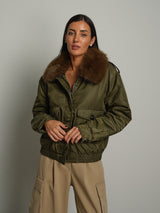 Bomber colletto pelliccia - Verde militare