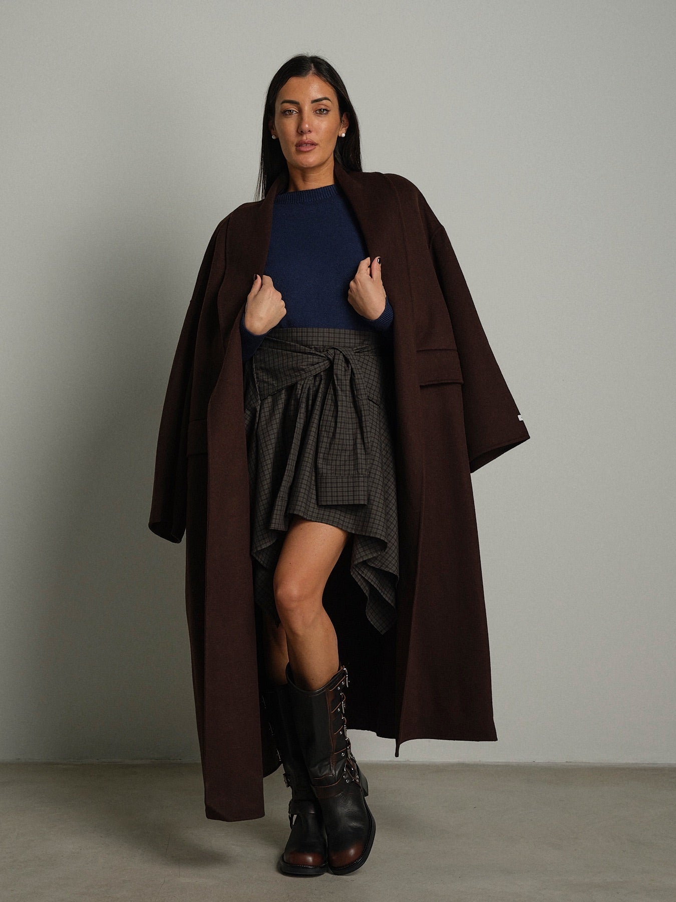 Cappotto over cintura Moro Haveone KID-R002;Cappotto over cintura Moro Haveone KID-R002 — foto 2;Cappotto over cintura Moro Haveone KID-R002 — foto 3;Cappotto over cintura Moro Haveone KID-R002 — foto 4