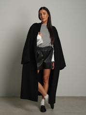Cappotto over cintura Nero Haveone KID-R002;Cappotto over cintura Nero Haveone KID-R002 — foto 2;Cappotto over cintura Nero Haveone KID-R002 — foto 3;Cappotto over cintura Nero Haveone KID-R002 — foto 4