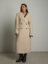 Cappotto doppio petto - Champagne