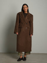 Cappotto doppio petto - moro