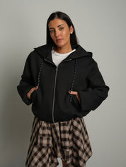 Felpa bomber zip Nero Haveone KSH-R111;Felpa bomber zip Nero Haveone KSH-R111 — foto 2;Felpa bomber zip Nero Haveone KSH-R111 — foto 3;Felpa bomber zip Nero Haveone KSH-R111 — foto 4