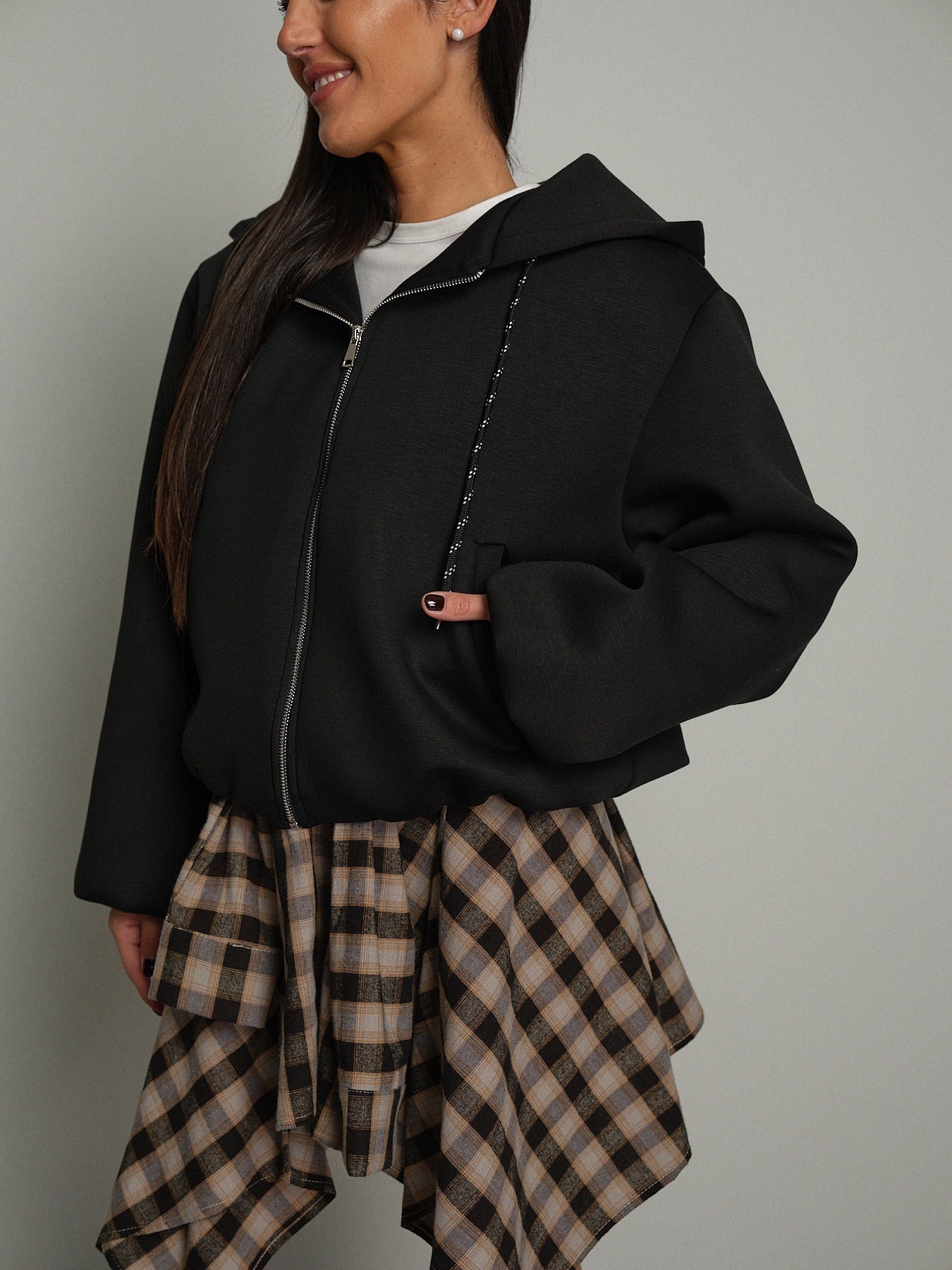 Felpa bomber zip Nero Haveone KSH-R111;Felpa bomber zip Nero Haveone KSH-R111 — foto 2;Felpa bomber zip Nero Haveone KSH-R111 — foto 3;Felpa bomber zip Nero Haveone KSH-R111 — foto 4