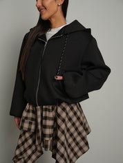 Felpa bomber zip Nero Haveone KSH-R111;Felpa bomber zip Nero Haveone KSH-R111 — foto 2;Felpa bomber zip Nero Haveone KSH-R111 — foto 3;Felpa bomber zip Nero Haveone KSH-R111 — foto 4