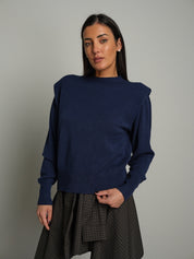Pullover girocollo spalline Blu-notte Haveone MAZ-R214;Pullover girocollo spalline Blu-notte Haveone MAZ-R214 — foto 2;Pullover girocollo spalline Blu-notte Haveone MAZ-R214 — foto 3;Pullover girocollo spalline Blu-notte Haveone MAZ-R214 — foto 4