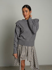Pullover girocollo spalline Grigio Haveone MAZ-R214;Pullover girocollo spalline Grigio Haveone MAZ-R214 — foto 2;Pullover girocollo spalline Grigio Haveone MAZ-R214 — foto 3;Pullover girocollo spalline Grigio Haveone MAZ-R214 — foto 4