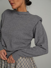 Pullover girocollo spalline Grigio Haveone MAZ-R214;Pullover girocollo spalline Grigio Haveone MAZ-R214 — foto 2;Pullover girocollo spalline Grigio Haveone MAZ-R214 — foto 3;Pullover girocollo spalline Grigio Haveone MAZ-R214 — foto 4