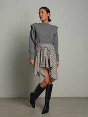 Pullover girocollo spalline Grigio Haveone MAZ-R214;Pullover girocollo spalline Grigio Haveone MAZ-R214 — foto 2;Pullover girocollo spalline Grigio Haveone MAZ-R214 — foto 3;Pullover girocollo spalline Grigio Haveone MAZ-R214 — foto 4