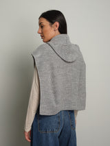 Gilet cappuccio - Grigio perla