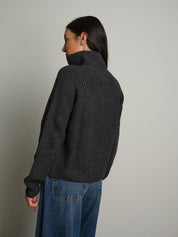 Cardigan zip Antracite Haveone MHO-R055;Cardigan zip Antracite Haveone MHO-R055 — foto 2;Cardigan zip Antracite Haveone MHO-R055 — foto 3;Cardigan zip Antracite Haveone MHO-R055 — foto 4