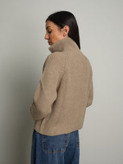 Cardigan zip Beige Haveone MHO-R055;Cardigan zip Beige Haveone MHO-R055 — foto 2;Cardigan zip Beige Haveone MHO-R055 — foto 3;Cardigan zip Beige Haveone MHO-R055 — foto 4