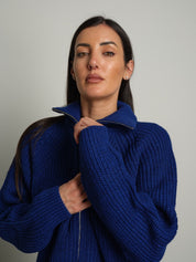 Cardigan zip Blu Haveone MHO-R055;Cardigan zip Blu Haveone MHO-R055 — foto 2;Cardigan zip Blu Haveone MHO-R055 — foto 3;Cardigan zip Blu Haveone MHO-R055 — foto 4