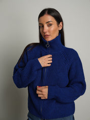 Cardigan zip Blu Haveone MHO-R055;Cardigan zip Blu Haveone MHO-R055 — foto 2;Cardigan zip Blu Haveone MHO-R055 — foto 3;Cardigan zip Blu Haveone MHO-R055 — foto 4