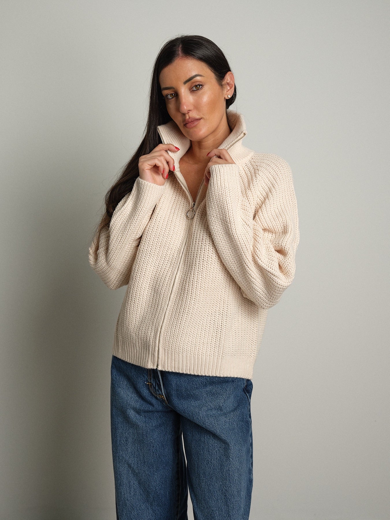 Cardigan zip Burro Haveone MHO-R055;Cardigan zip Burro Haveone MHO-R055 — foto 2;Cardigan zip Burro Haveone MHO-R055 — foto 3;Cardigan zip Burro Haveone MHO-R055 — foto 4