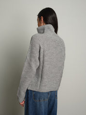 Cardigan zip Grigio-perla Haveone MHO-R055;Cardigan zip Grigio-perla Haveone MHO-R055 — foto 2;Cardigan zip Grigio-perla Haveone MHO-R055 — foto 3;Cardigan zip Grigio-perla Haveone MHO-R055 — foto 4