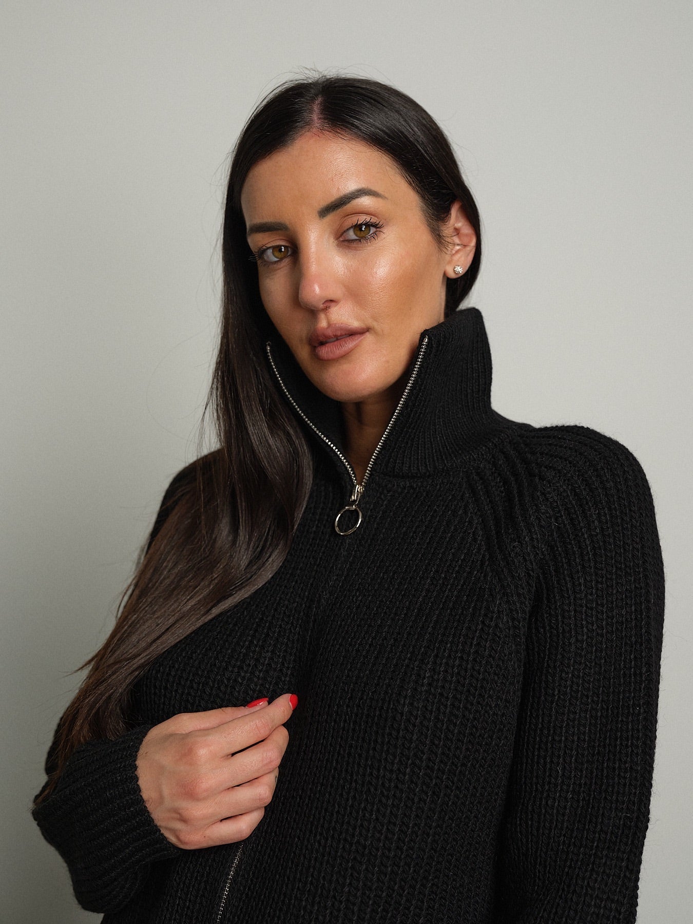 Cardigan zip Nero Haveone MHO-R055;Cardigan zip Nero Haveone MHO-R055 — foto 2;Cardigan zip Nero Haveone MHO-R055 — foto 3;Cardigan zip Nero Haveone MHO-R055 — foto 4;Cardigan zip Nero Haveone MHO-R055 — foto 5