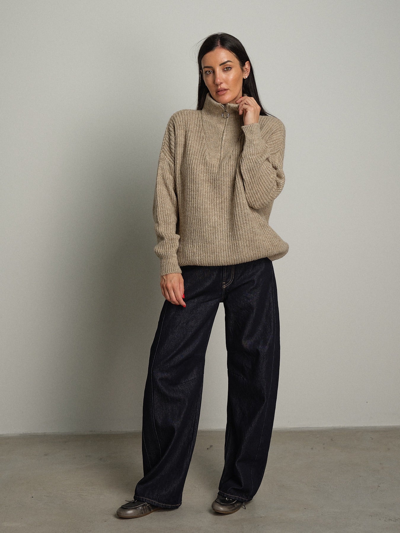Pull mezza zip Beige Haveone MHO-R057;Pull mezza zip Beige Haveone MHO-R057 — foto 2;Pull mezza zip Beige Haveone MHO-R057 — foto 3;Pull mezza zip Beige Haveone MHO-R057 — foto 4